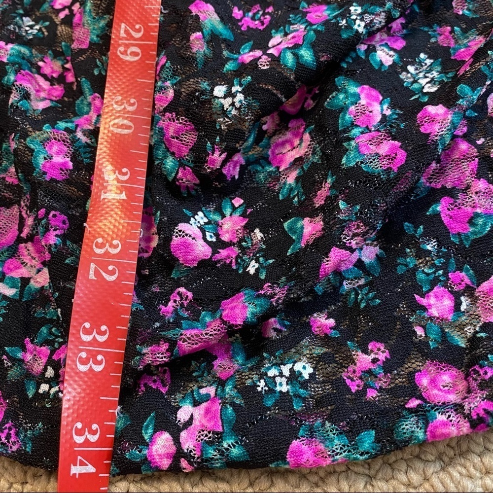 Dress The Population Marie Floral Chiffon One Shoulder Sheath Mini Dress L - Picture 13 of 13